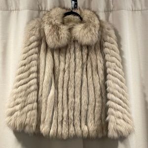 Elegant Cream Fur Jacket